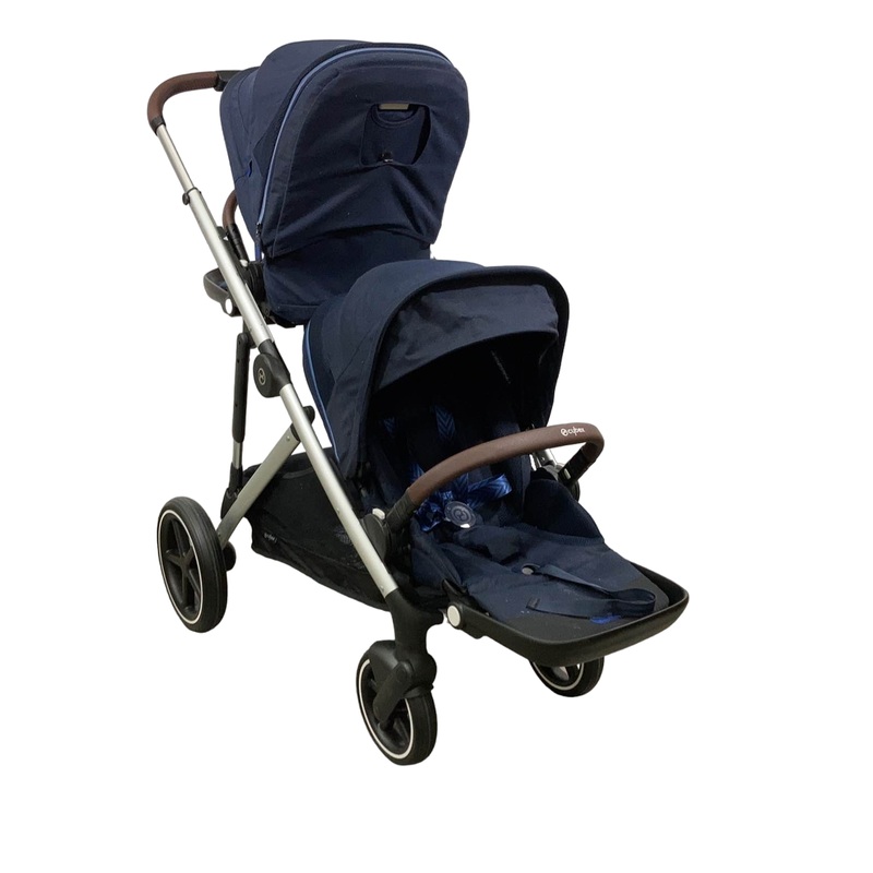 Cybex Gazelle S Double Stroller, 2023, Navy Blue